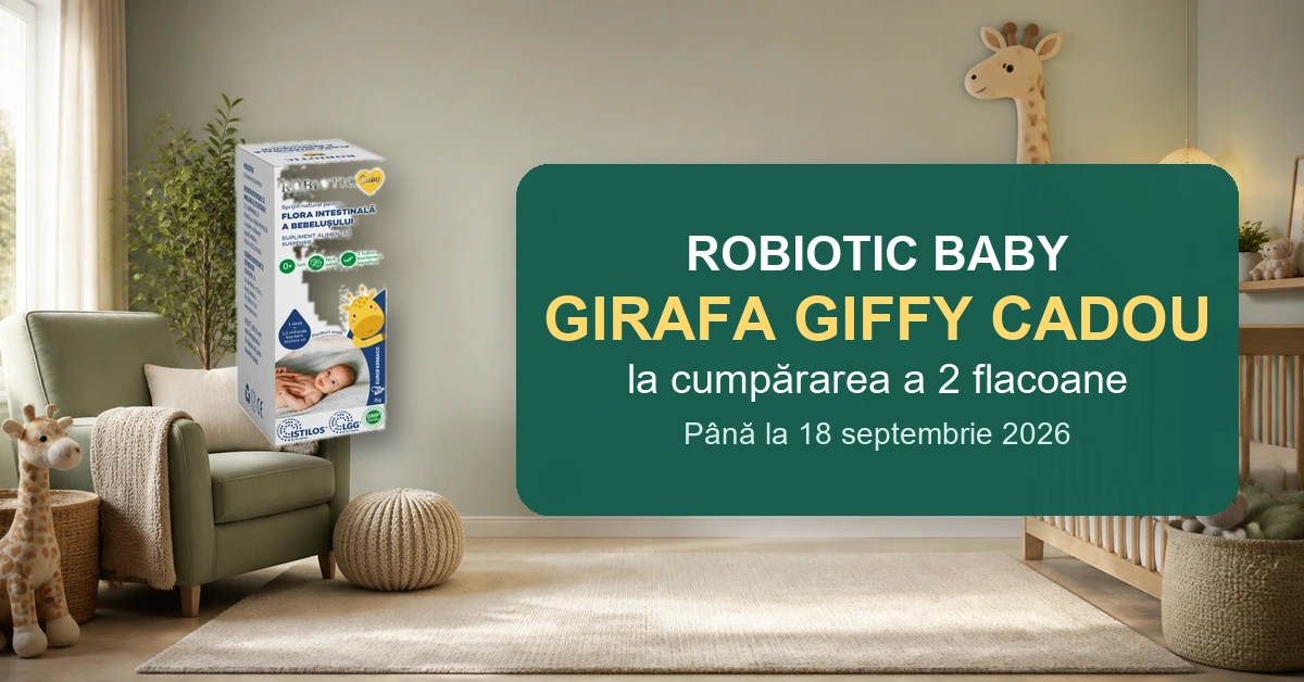 ZephyrLabs: Girafa Giffy cadou la două flacoane Robiotic Baby