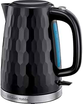 Reducere 51% - Fierbator Russell Hobbs Honeycomb, 1.7L, 2400W, design fagure, filtru calcar detasabil, negru 1 Fierbator Russell Hobbs Honeycomb