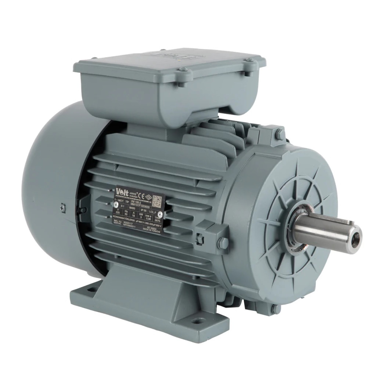 Reducere 20% - Motor electric trifazat Volt, 4KW, 1500RPM, bobinaj cupru, carcasa aluminiu 1 Motor electric trifazat Volt