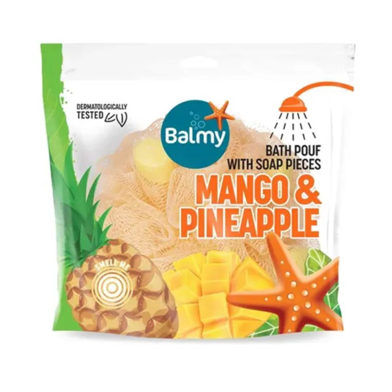 Reducere 14% - Floare de Masaj cu Perle de Sapun, Parfum Mango si Ananas, Balmy, 23.2 g 1 Floare de Masaj cu Perle de Sapun