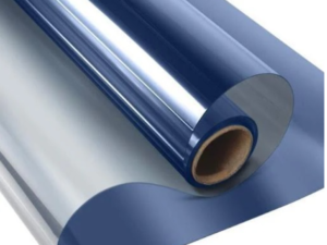 Folie Reflexiva protectie Geamuri montare pe interior si protectie solara UV ALBASTRA 45 x 300 cm