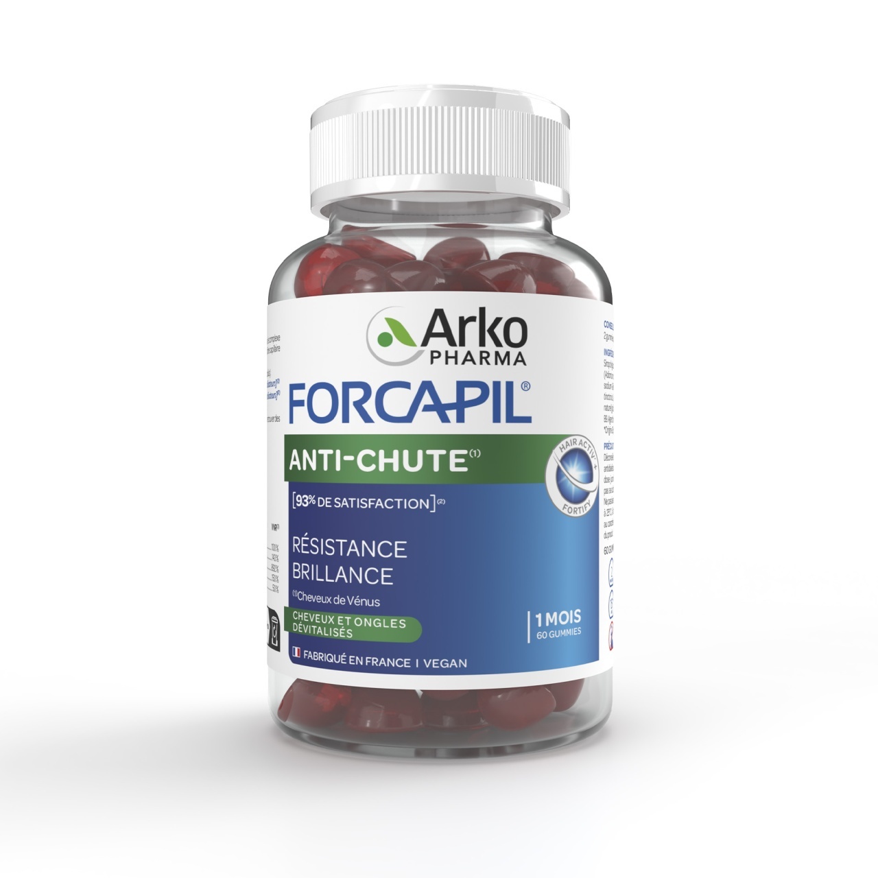Reducere 20% - Forcapil Jeleuri Anti-Căderea Părului, 60 gummies, Arkopharma 1 Forcapil Jeleuri Anti-Căderea Părului