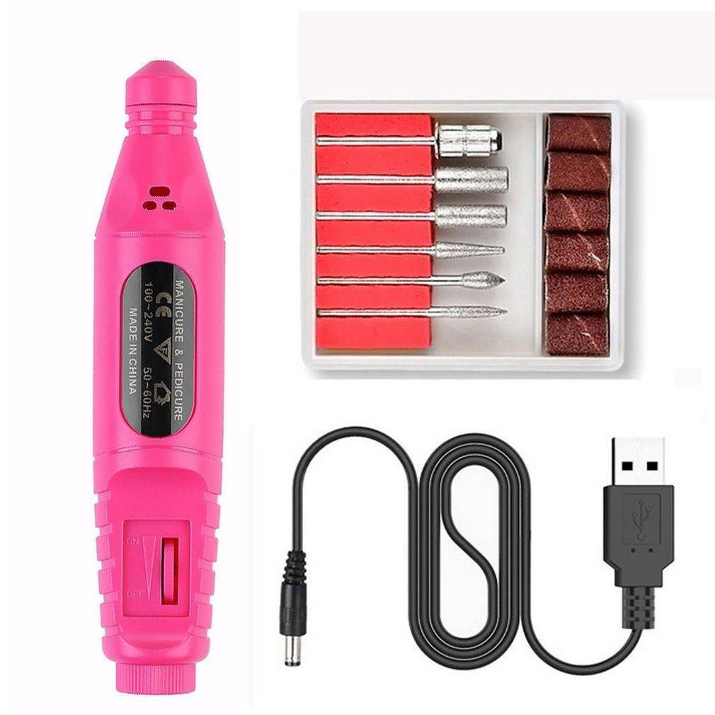 Reducere 73% - Freza Unghii Roz include 5 pile 5 capete abrazive Viteza Reglabila Semiprofesionala ALIMENTARE USB 1 Freza Unghii Roz include 5 pile 5 capete abrazive Viteza Reglabila Semiprofesionala ALIMENTARE USB