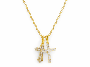 Colier Cruce Placat Cu Aur 18k