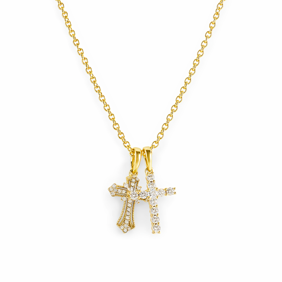 Reducere 35% - Colier Cruce Placat Cu Aur 18k 1 Colier Cruce Placat Cu Aur 18k
