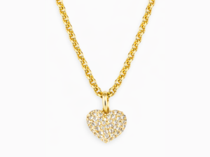 Colier Inima Placat Cu Aur 18k