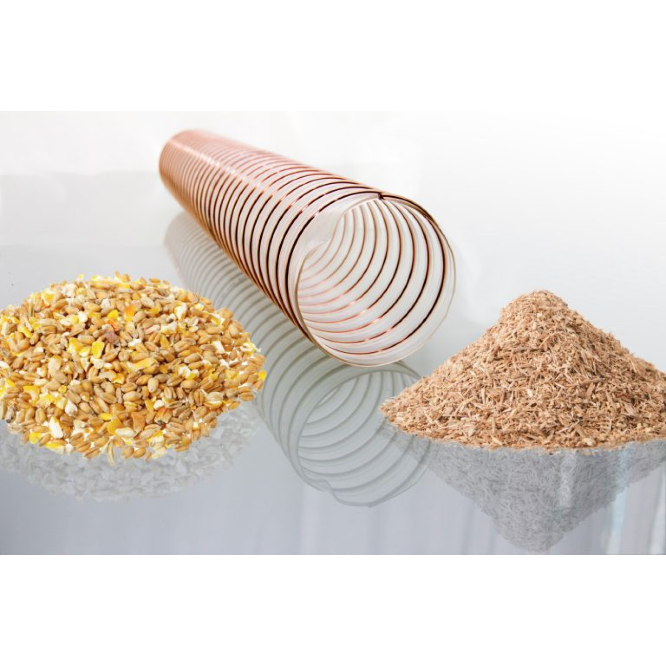 Reducere 20% - Furtun exhaustor, PU FLEXADUX, 1.0mm, 160mm, pentru granule, cereale, ingrasamant, granule, rumegus 2 PU FLEXADUX