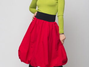 Fusta rosie gogosar midi