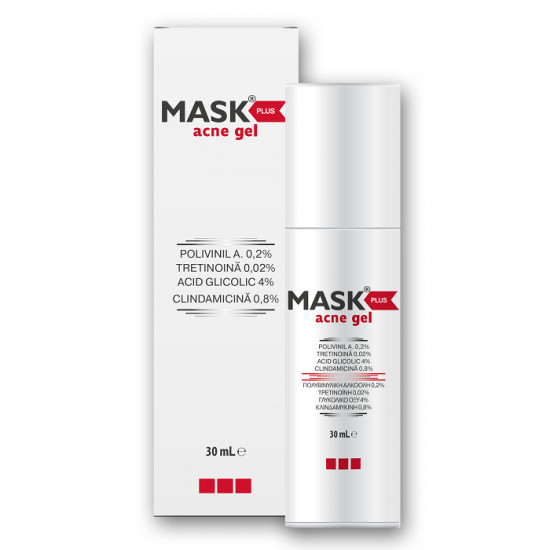 Reducere 20% - Gel pentru tratamentul acneei inflamatorii Mask Plus, 30 ml, Meditrina 1 Gel pentru tratamentul acneei inflamatorii Mask Plus
