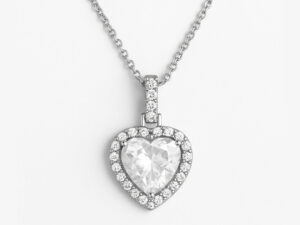 Colier Big Heart White