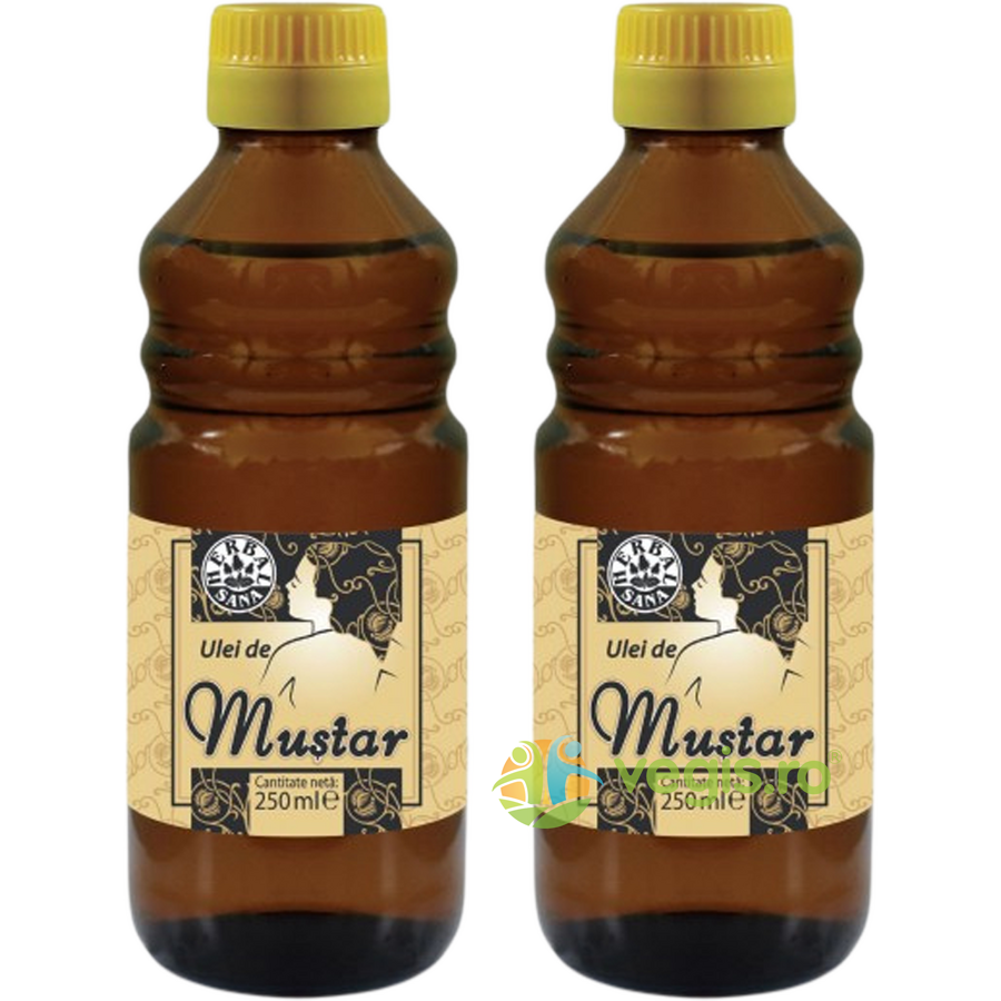 Reducere 2% - Pachet Ulei de Mustar Presat la Rece 250ml+250ml 1 Pachet Ulei de Mustar Presat la Rece 250ml+250ml