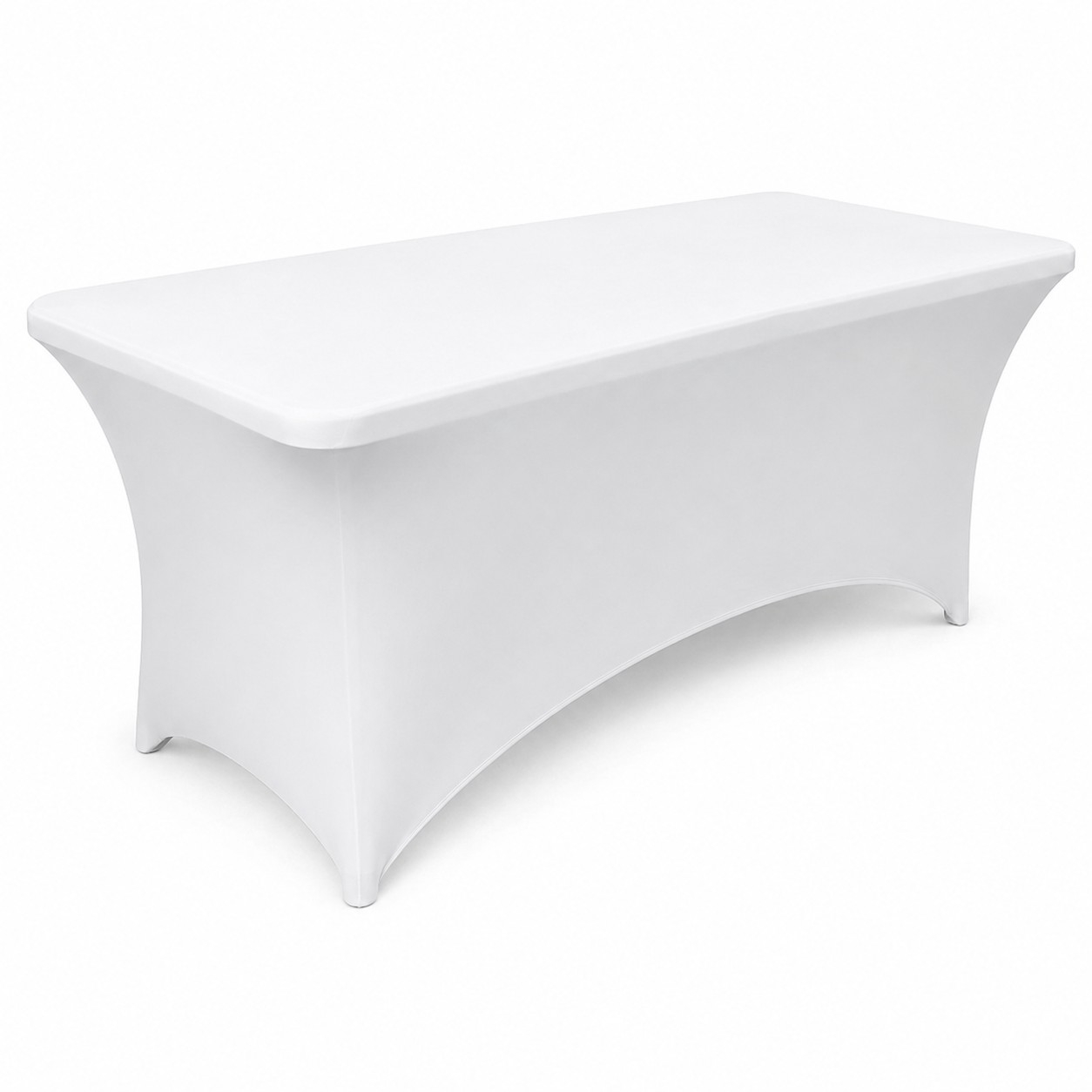 Reducere 21% - Husa elastica pentru masa gradina sau evenimente, poliester si spandex, 183x76x74 cm, alb 1 Husa elastica pentru masa gradina sau evenimente