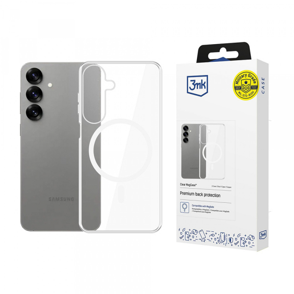Reducere 44% – Husa MagSafe pentru Samsung Galaxy S25 S931, 3MK, Clear MagCase, Transparenta 1 Husa MagSafe pentru Samsung Galaxy S25 S931