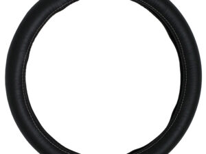 Husa Volan Piele Naturala One Line Negru 37-39 Cm