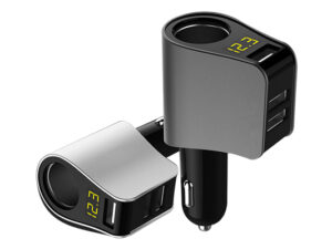 Incarcator Auto 3Xusb 3.1A Cu Afisaj Tensiune Si Fisa Bricheta Mega Drive