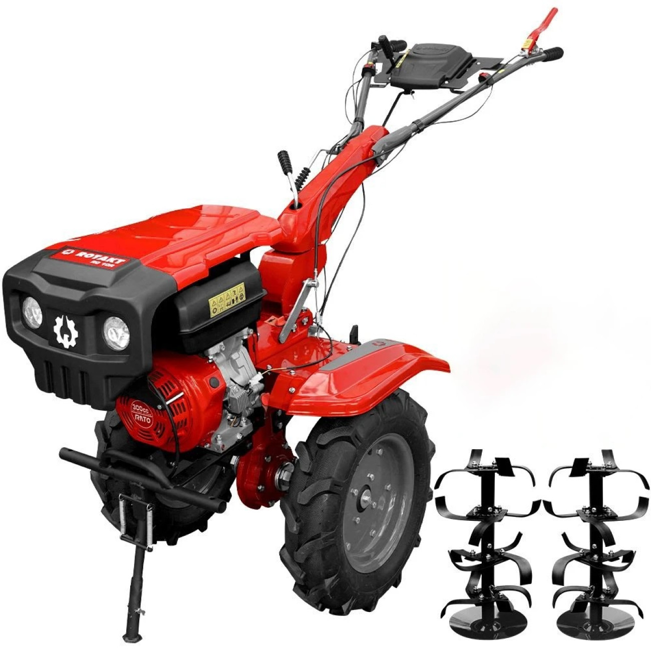 Reducere 20% - Motocultor Rotakt Atlas RO10R, motor 10 CP, latime lucru 135 cm, 3 viteze, freze, roti cauciuc 1 Motocultor Rotakt Atlas RO10R
