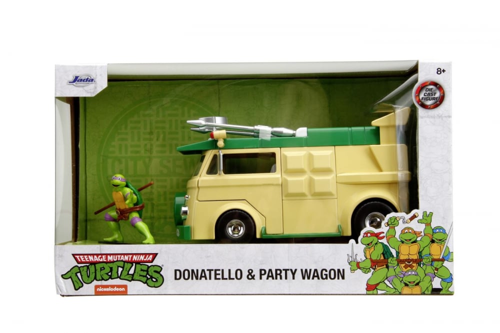 Reducere 46% - JADA NINJA SET FIGURINA DONATELLO SI VAGONUL DE PETRECERE 1:24 1 JADA NINJA SET FIGURINA DONATELLO SI VAGONUL DE PETRECERE 1:24