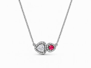 Colier Dublu Heart Silver cu Argint