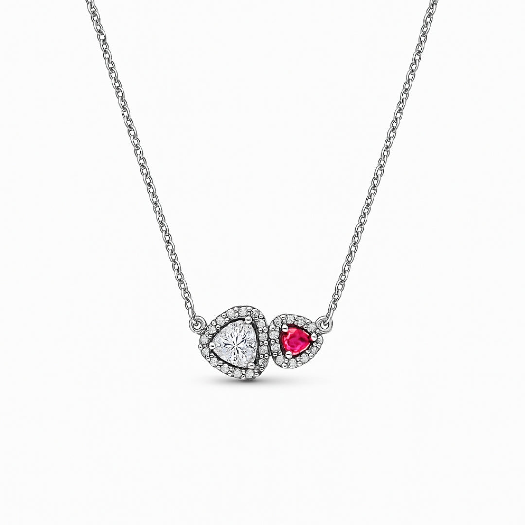 Reducere 39% - Colier Dublu Heart Silver cu Argint 1 Colier Dublu Heart Silver cu Argint