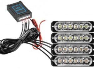 Kit 4 lumini stroboscop 7 functii 12V Galben