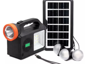 Kit solar de iluminare GD Times GD 102 cu 3 becuri radio