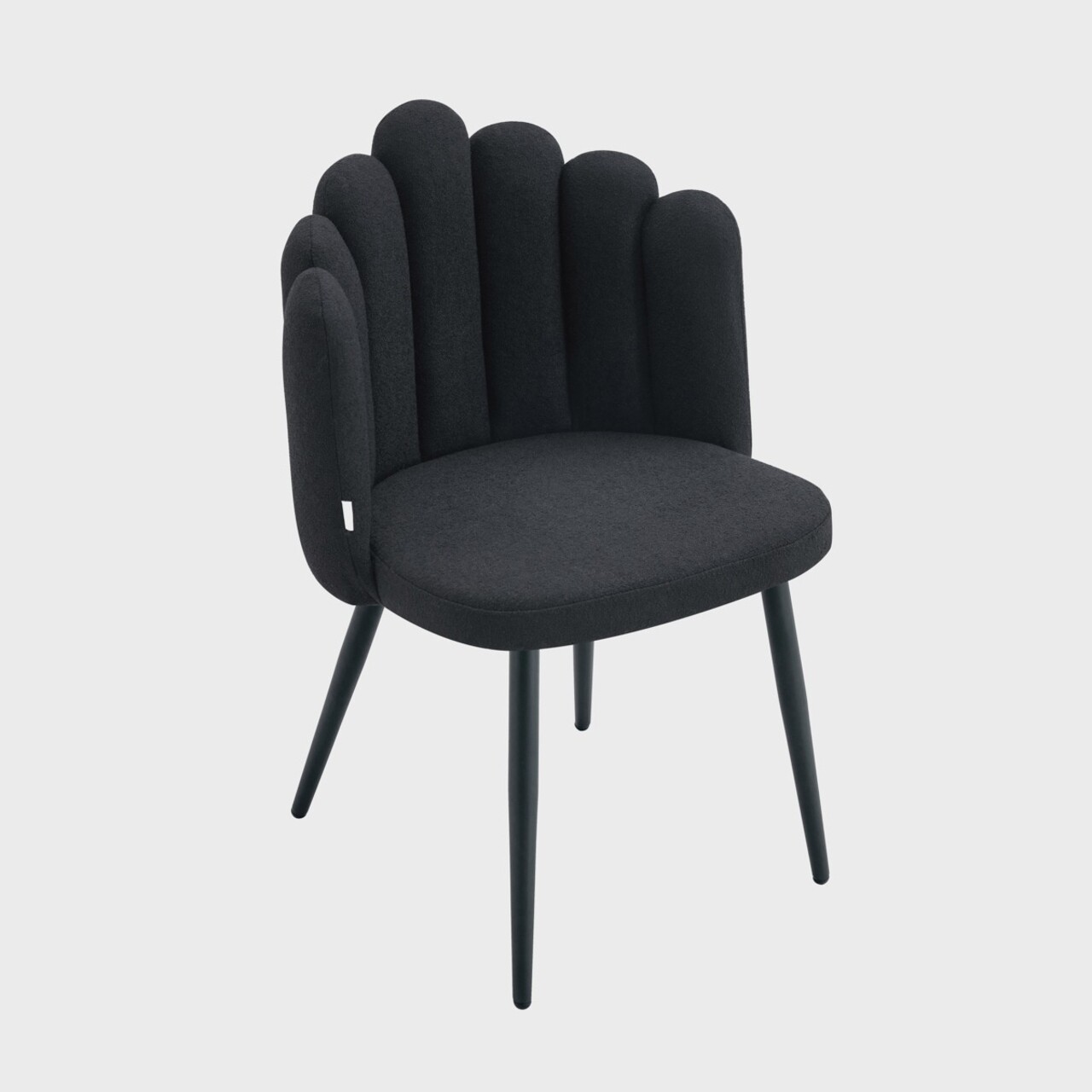 Reducere 52% - Scaun Aula, Homla, 55x49x85 cm, MDF/poliester, negru 1 Scaun Aula