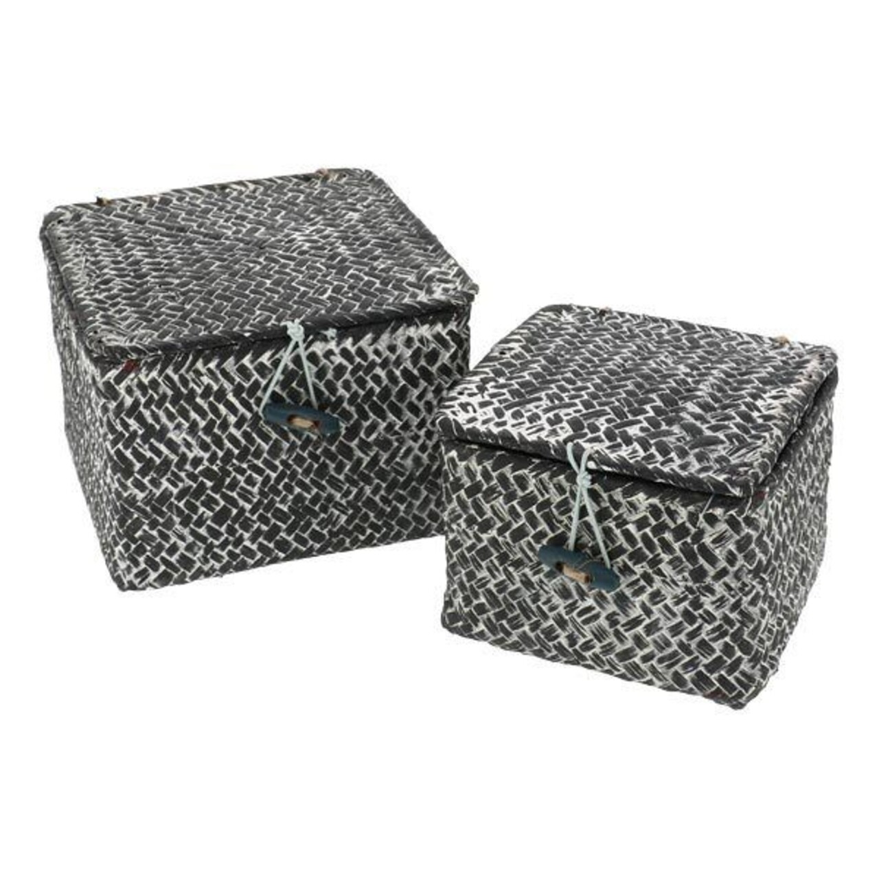 Reducere 63% - Set 2 cutii de depozitare Tresor, Compactor, papura, gri 1 Set 2 cutii de depozitare Tresor