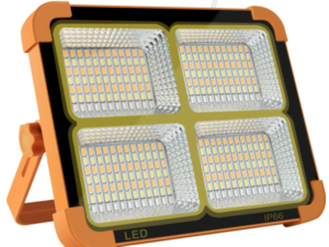 Lampa solara portabila de lucru functie incarcator 336 Leduri reincarcabila 500W temperatura 6500K Portocalie