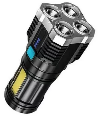 Reducere 72% – Lanterna de mana 1600 lm 4 LED-uri OSL+1 COB LED - F905 1 Lanterna de mana 1600 lm 4 LED-uri OSL+1 COB LED - F905