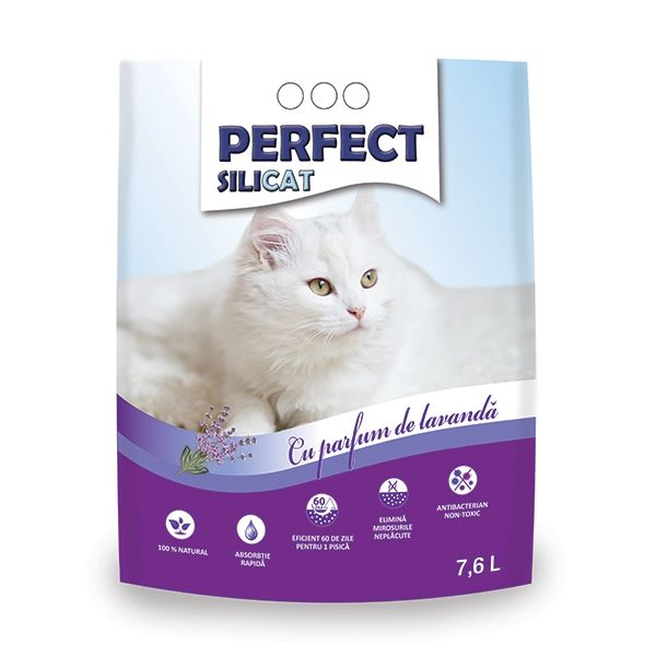 Reducere 25% - Nisip silicat, Perfect SiliCat, Lavanda, 7.6 L 1 Nisip silicat