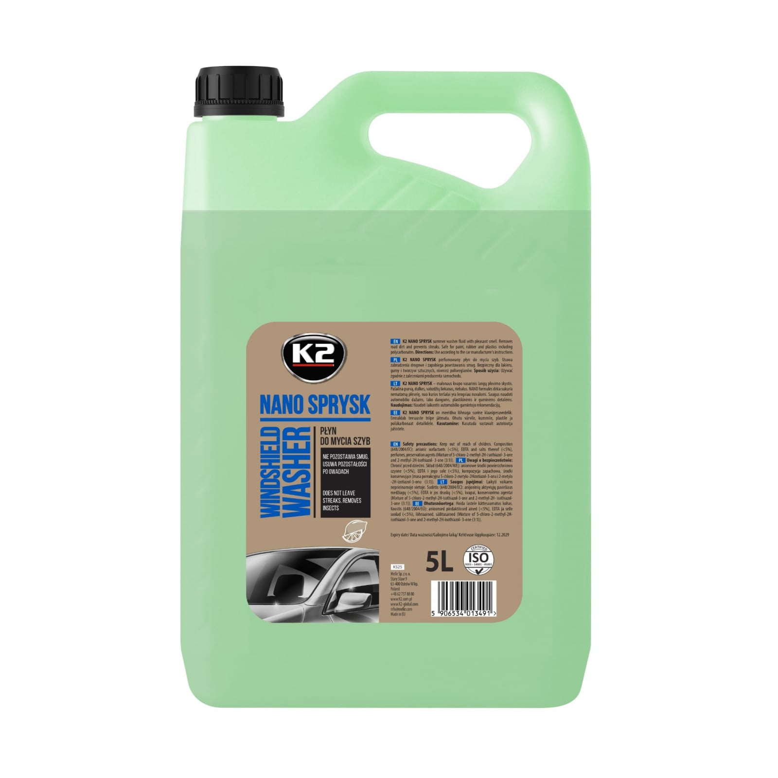 Reducere 31% - Lichid de spalare parbriz vara cu aroma de lamaie K2, 5L 1 Lichid de spalare parbriz vara cu aroma de lamaie K2