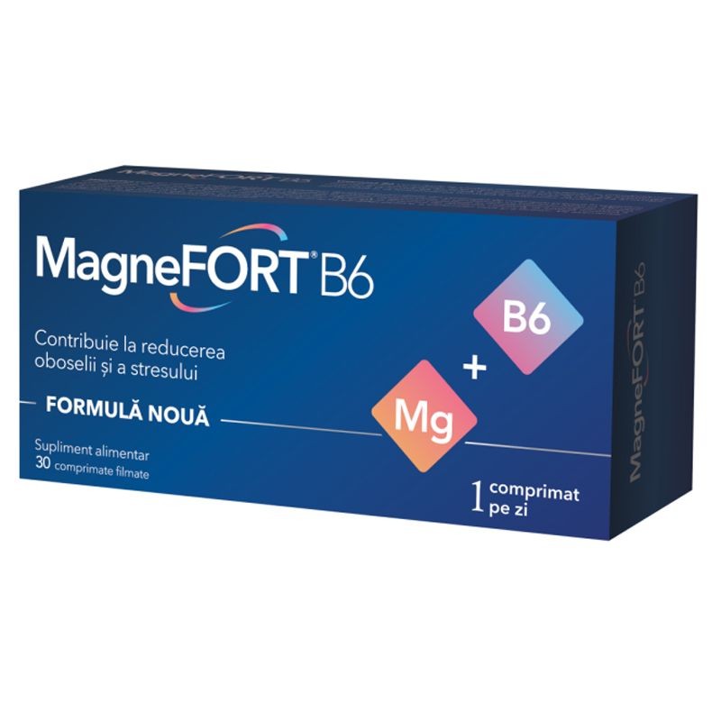 Reducere 16% - Magnefort B6, 30 comprimate, Biofarm 1 Magnefort B6