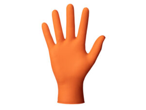 Manusi Din Nitril Culoare Orange Structura Diamantataxxl Set 50Buc