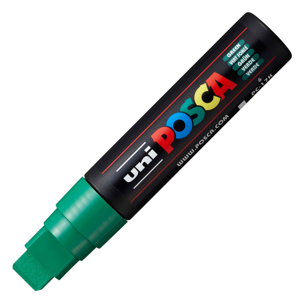 Reducere 25% - Marker UNI PC-17K Posca,15.0 mm,varf tesit,verde 1 Marker UNI PC-17K Posca