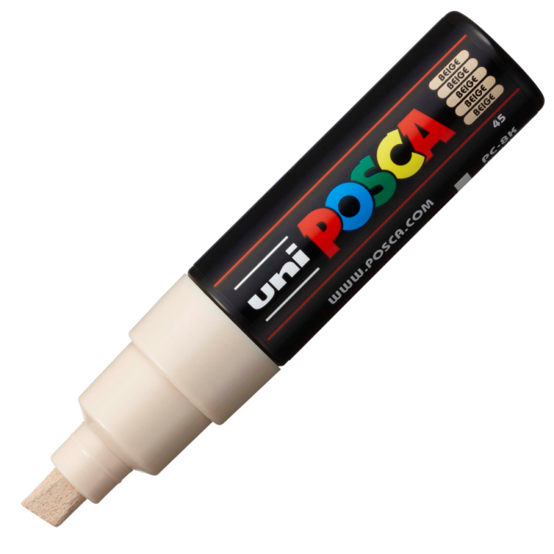 Reducere 27% - Marker UNI PC-8K Posca, 8.0 mm,varf tesit,bej 1 Marker UNI PC-8K Posca