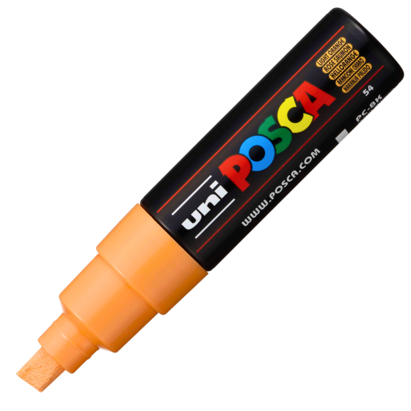 Reducere 27% - Marker UNI PC-8K Posca, 8.0 mm,varf tesit,portocaliu deschis 1 Marker UNI PC-8K Posca