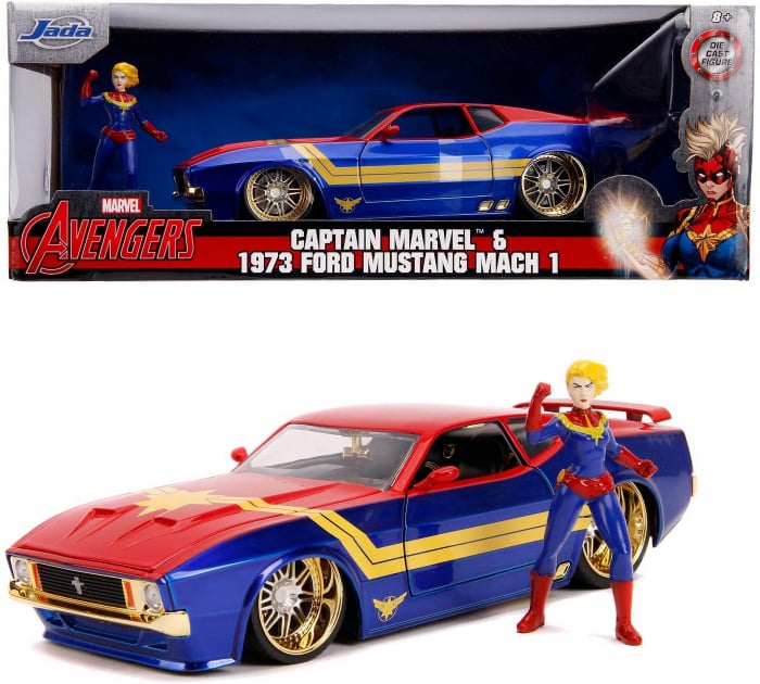 Reducere 46% - Masinuta Metalica Captain Marvel 1973 Ford Mustang Mach 1 1:24 1 Masinuta Metalica Captain Marvel 1973 Ford Mustang Mach 1 1:24