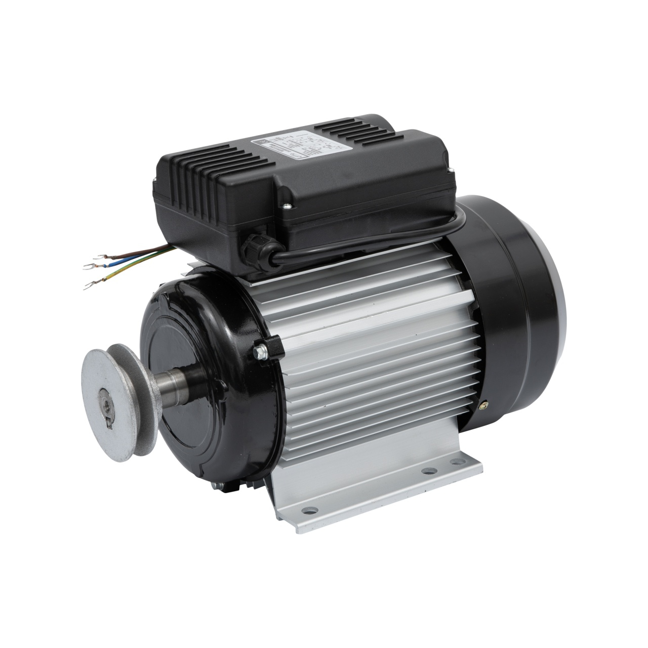Reducere 20% - Motor electric micul fermier 1.5kw, 2800 rpm, carcasa aluminiu, Fulie simpla dubla, Arbore iesire 1 Motor electric micul fermier 1.5kw