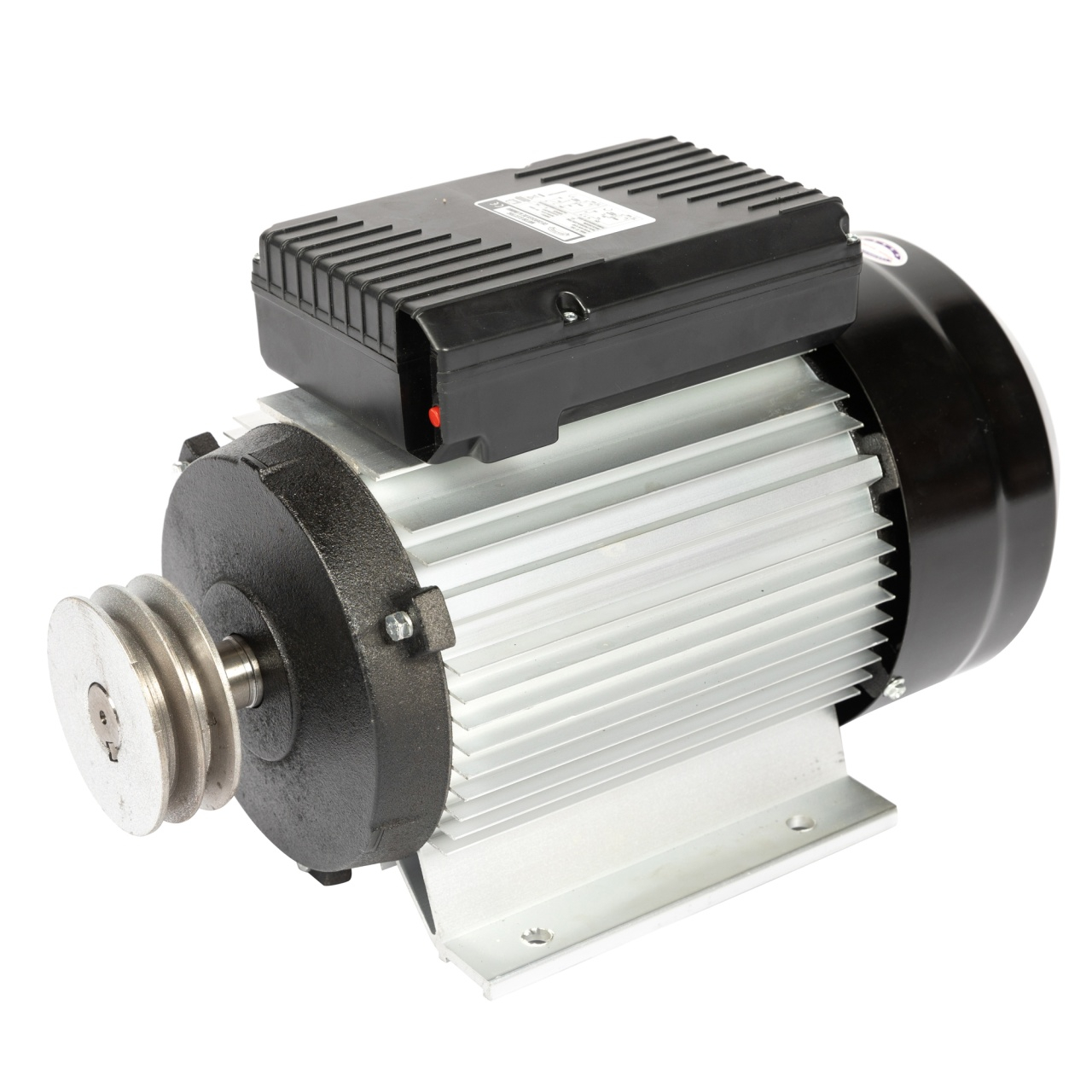 Reducere 20% - Motor electric micul fermier 4KW, 2800 rpm, carcasa aluminiu, Fulie simpla dubla, Arbore iesire 1 Motor electric micul fermier 4KW