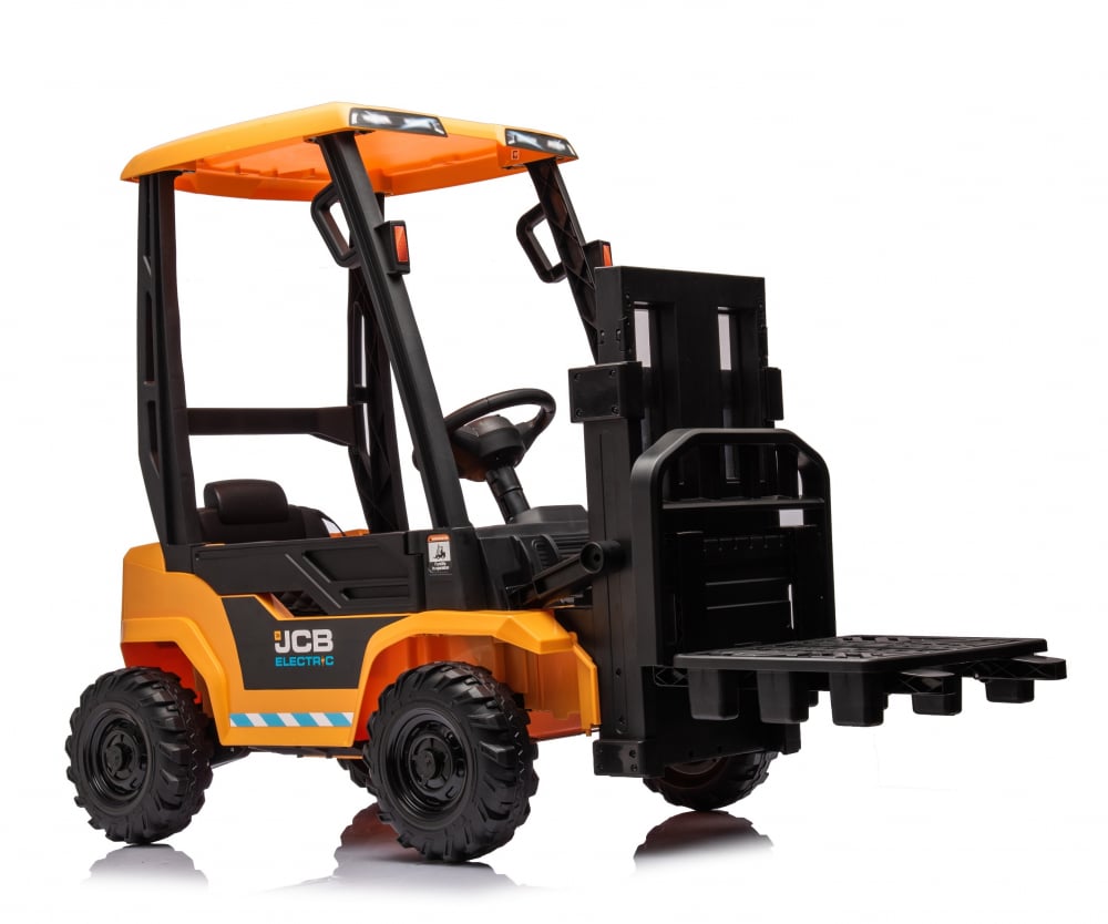 Reducere 22% - Motostivuitor electric pentru copii, licenta JCB 70W, 12V, echipat STANDARD, galben 1 Motostivuitor electric pentru copii