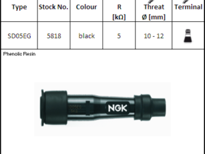 NGK - Pipa bachelita SD05EG