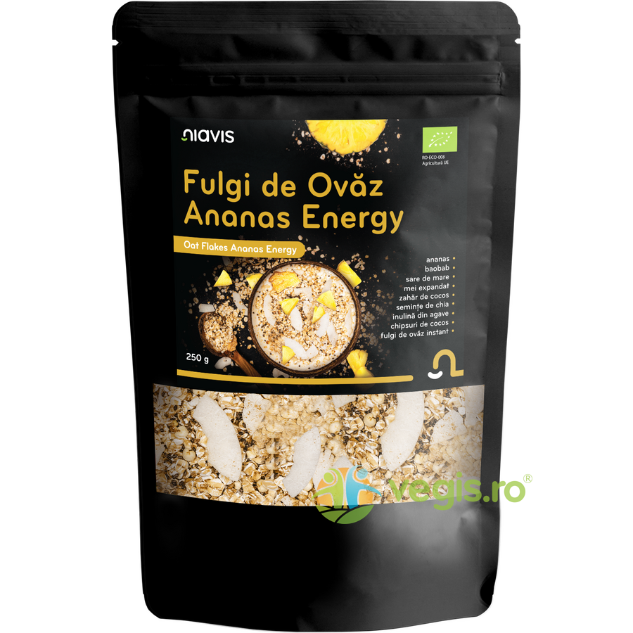 Reducere 30% - Fulgi de Ovaz Ananas Energy Ecologici/Bio 250g 1 Fulgi de Ovaz Ananas Energy Ecologici/Bio 250g