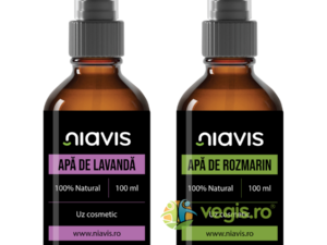 Pachet Ape Florale: Apa de Lavanda 100ml + Apa de Rozmarin 100ml
