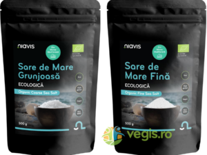 Pachet Sare de Mare Grunjoasa Ecologica/Bio 500g + Sare de Mare Fina Ecologica/Bio 500g