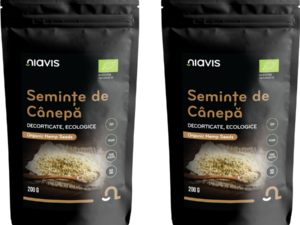 Pachet Seminte de Canepa Decorticate fara Gluten Ecologice/Bio 200gt + 200g