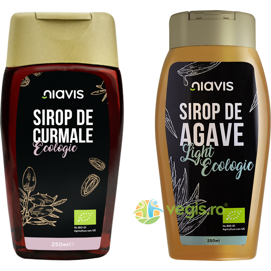 Reducere 22% - Pachet Sirop de Curmale Ecologic/Bio 250ml/350g + Sirop de Agave Light Ecologic/Bio 250ml/350g 1 Pachet Sirop de Curmale Ecologic/Bio 250ml/350g + Sirop de Agave Light Ecologic/Bio 250ml/350g