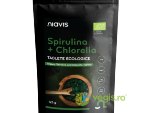 Spirulina + Chlorella Tablete fara Gluten Ecologice/Bio 125g