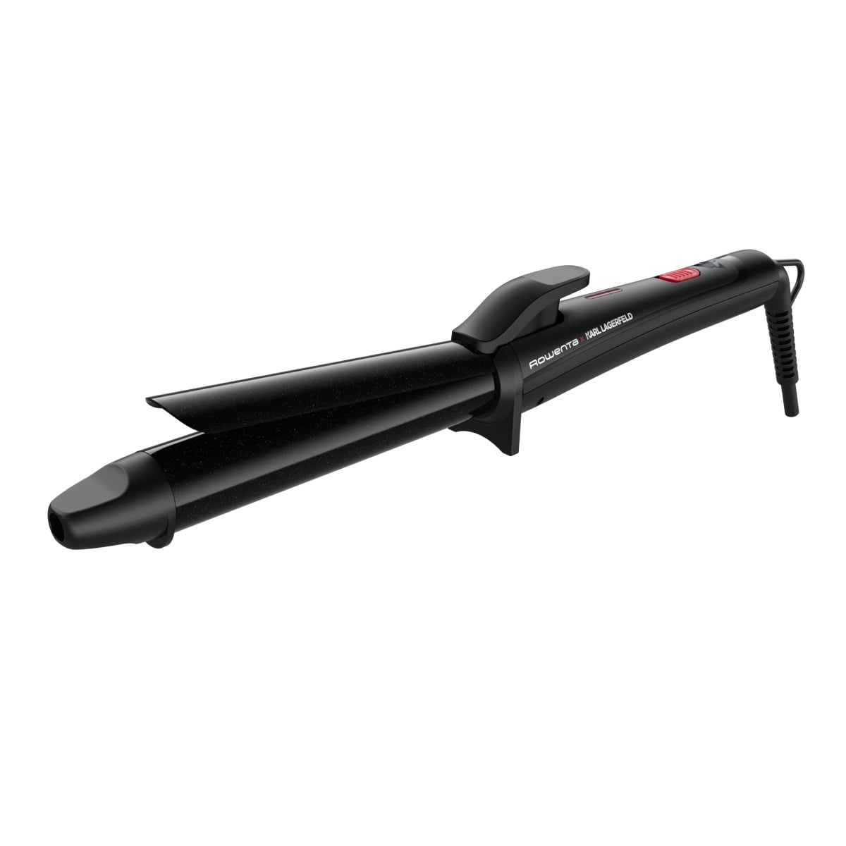 Reducere 20% - Ondulator de par Rowenta Karl Lagerfeld CF321LF0, învelis exclusiv Keratin Glow, 200 C, cablul 1.8m, negrurosu 1 Ondulator de par Rowenta Karl Lagerfeld CF321LF0