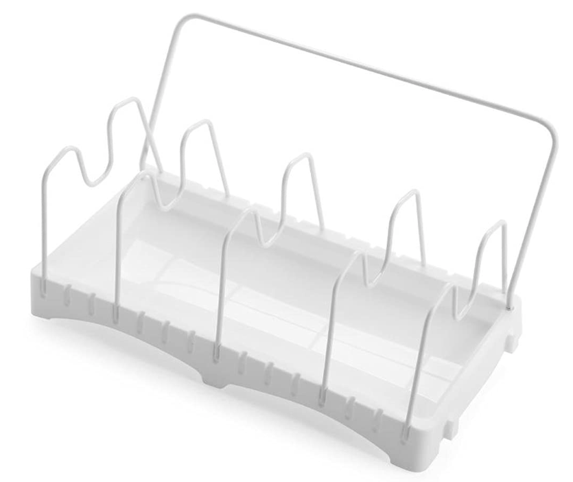 Reducere 73% - Organizator cu 4 compartimente pentru tigai/capace 1 Organizator cu 4 compartimente pentru tigai/capace