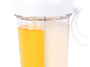 Pahar dublu pentru apa 400 ml cu 2 paie